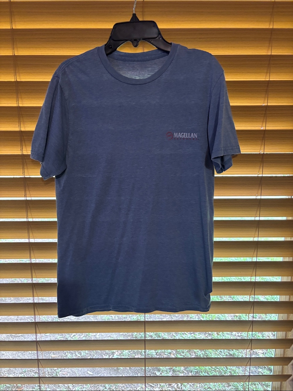 Magellan Outdoors Men’s Short Sleeve Crew Neck T-Shirt in Slate Blue